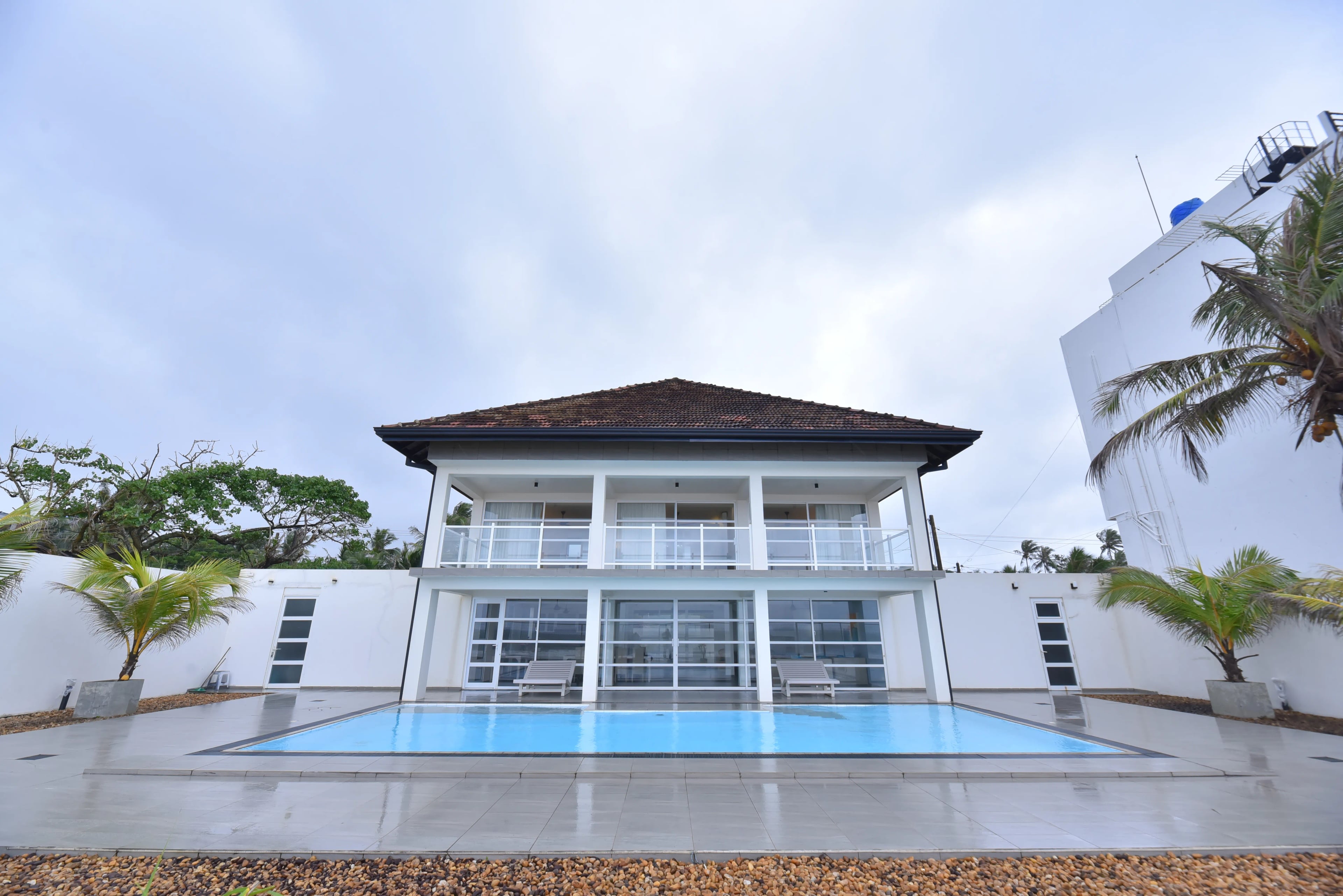 Luxury villa exterior view