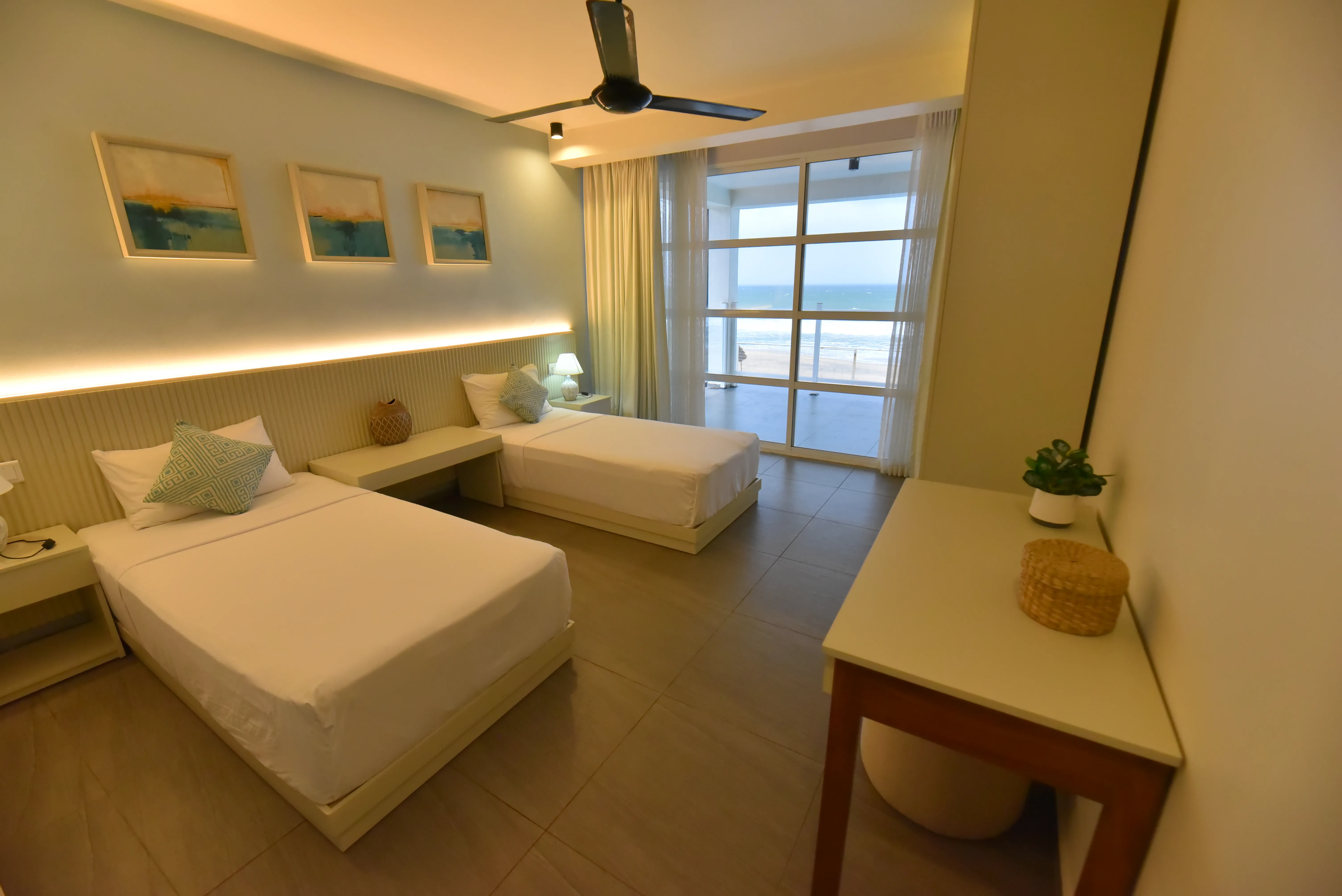Dining area with mountain views